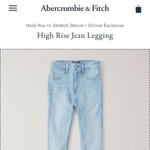 Abercrombie & Fitch High Rise Jean Leggings